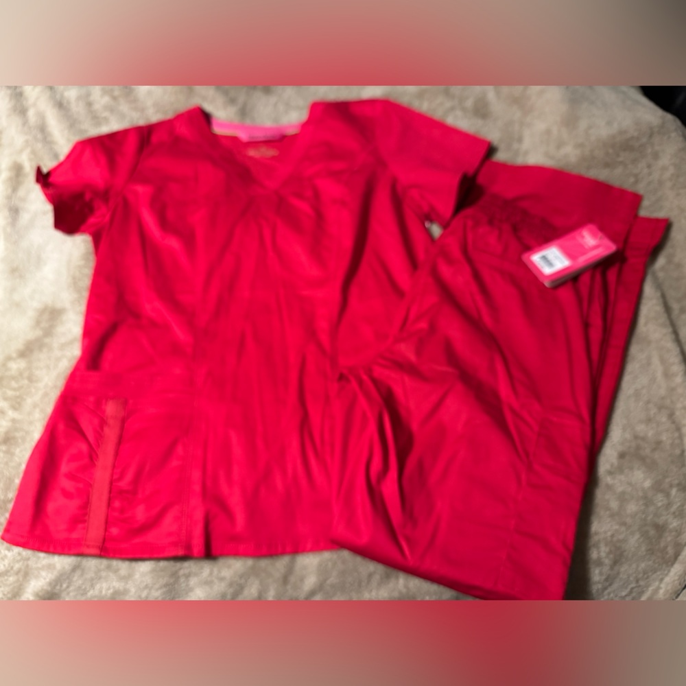 Women Red Scrub Set, new with tag